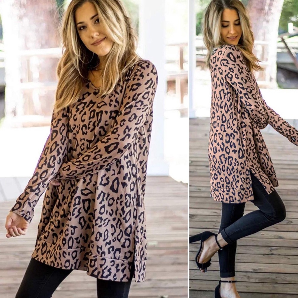 ✦ NWT Animal Print Tunic Top ✦